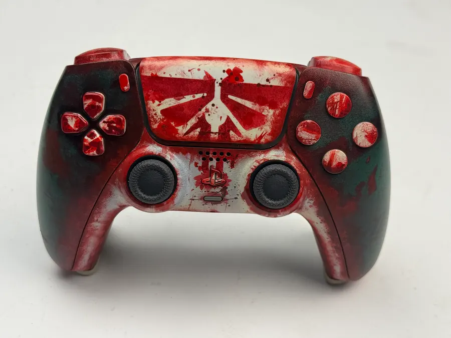 Hand-painted controller front panel with fine detail work